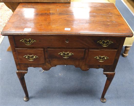 A George III mahogany lowboy W.76cm